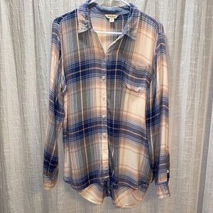 Lucky Brand Plaid Button Down Long Sleeve